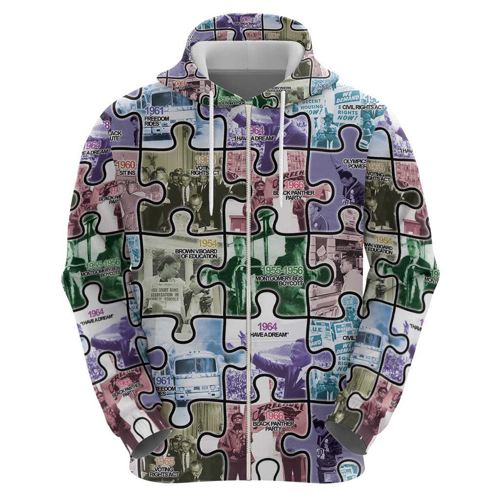 The Civil Rights Journey in Puzzle Hoodie African American DT03