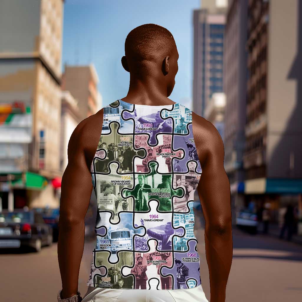 African American Men Tank Top The Civil Rights Journey in Puzzle DT03