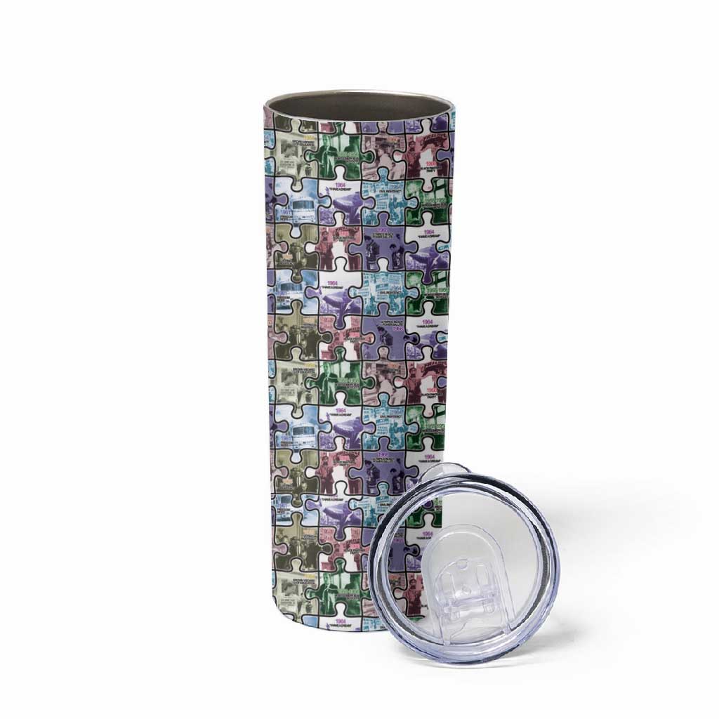 African American Skinny Tumbler The Civil Rights Journey in Puzzle DT03
