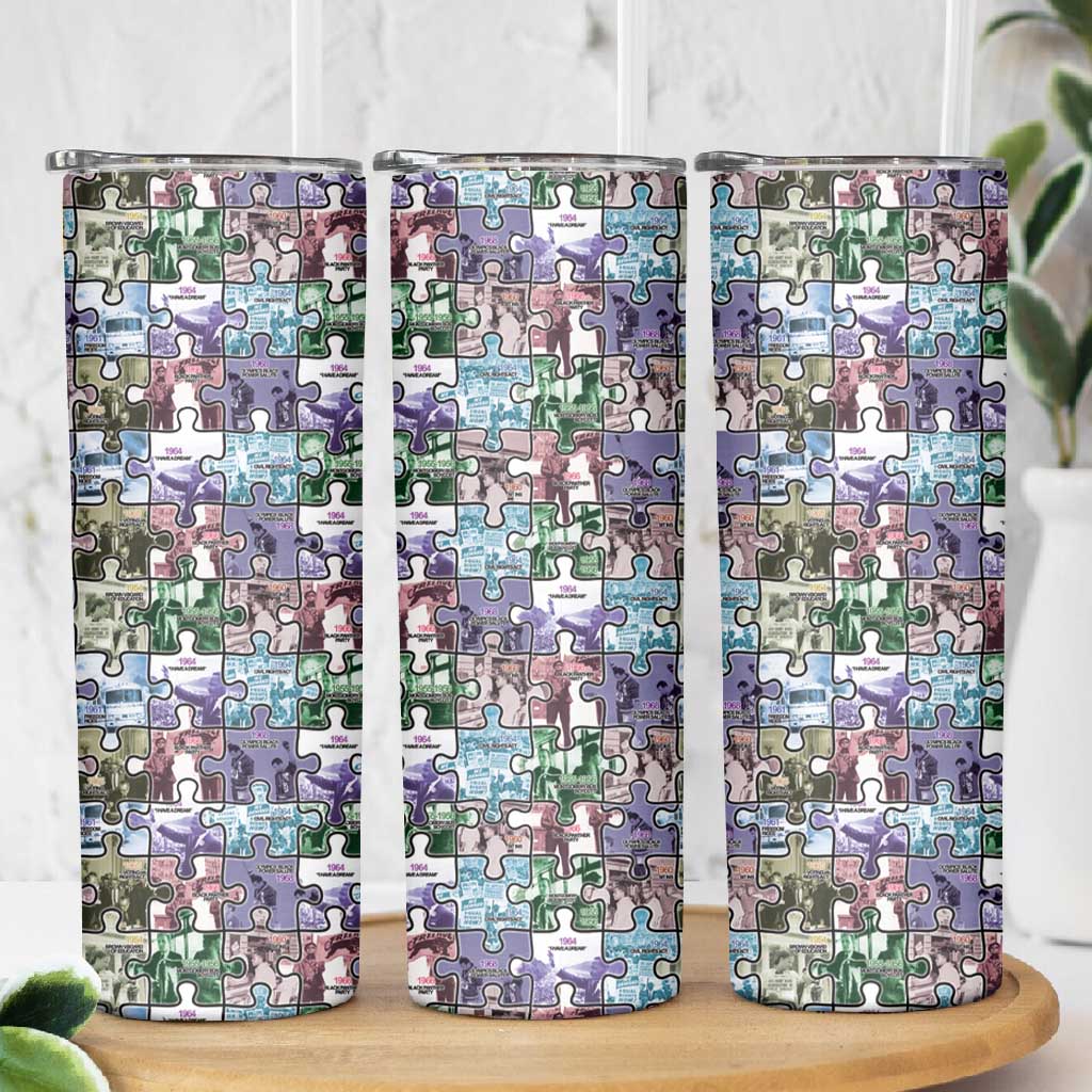 African American Skinny Tumbler The Civil Rights Journey in Puzzle DT03