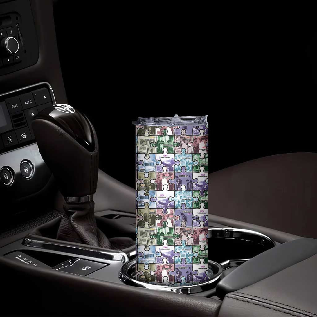 African American Skinny Tumbler The Civil Rights Journey in Puzzle DT03
