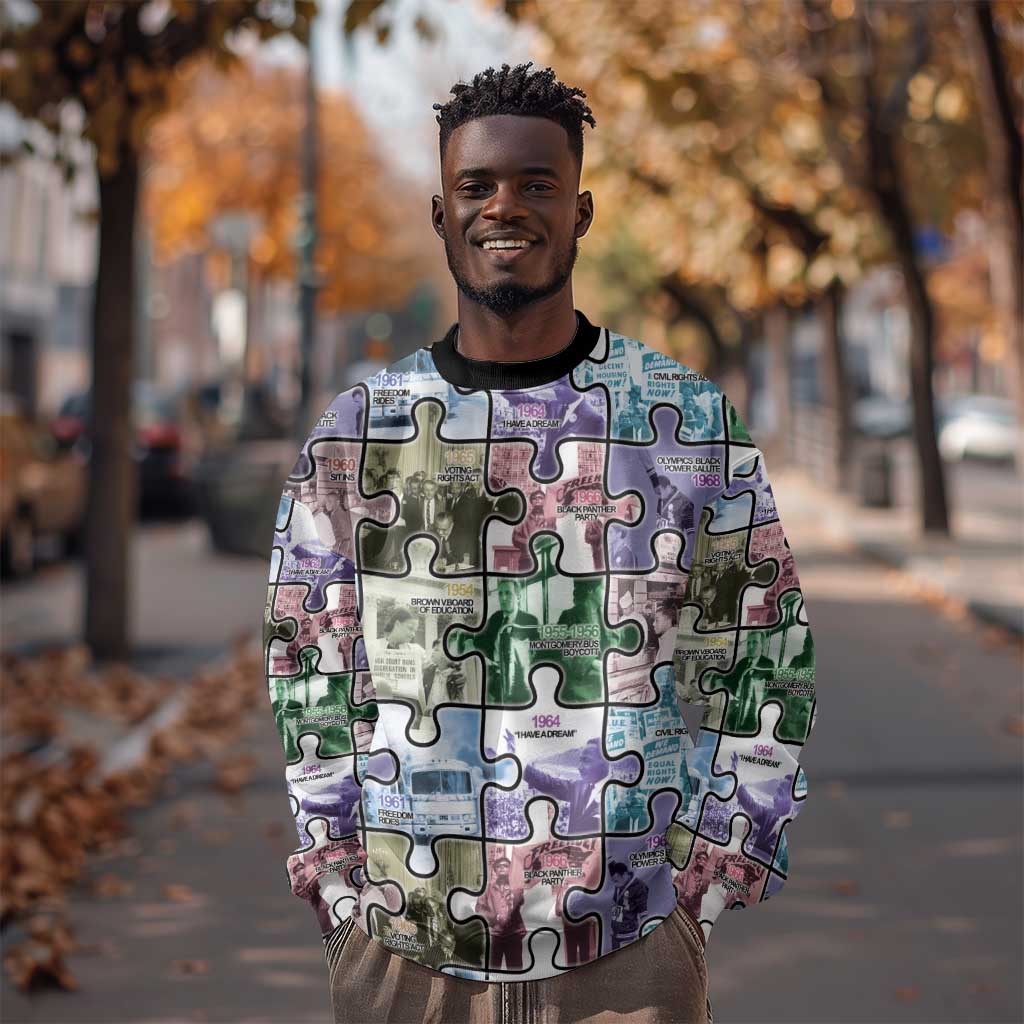 African American Sweatshirt The Civil Rights Journey in Puzzle DT03