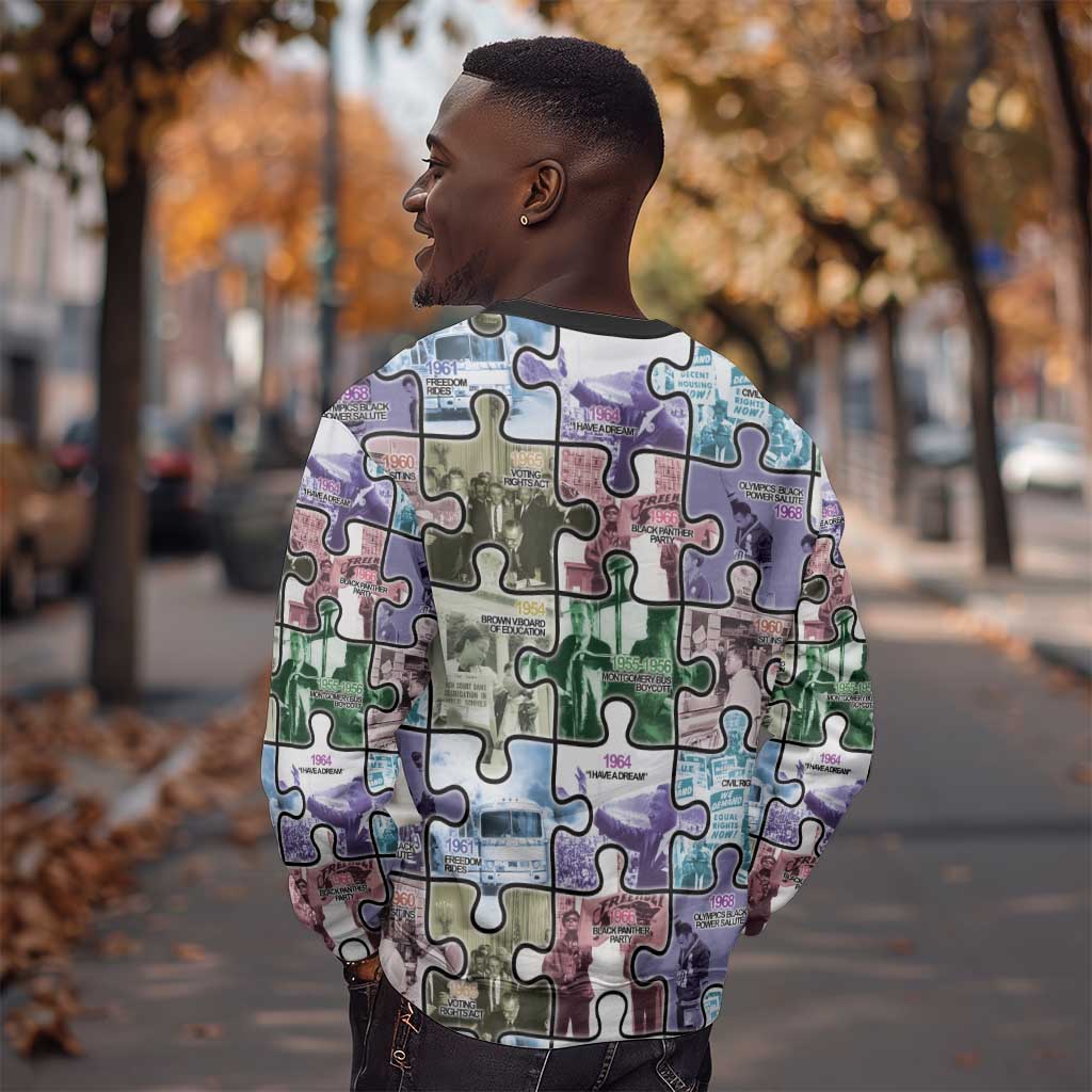 African American Sweatshirt The Civil Rights Journey in Puzzle DT03
