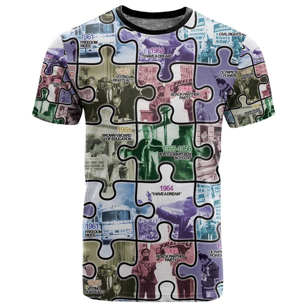 African American T shirt The Civil Rights Journey in Puzzle DT03