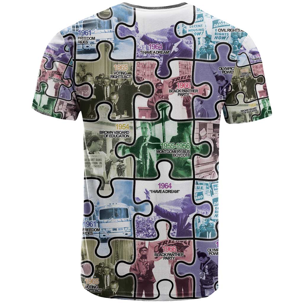 African American T shirt The Civil Rights Journey in Puzzle DT03