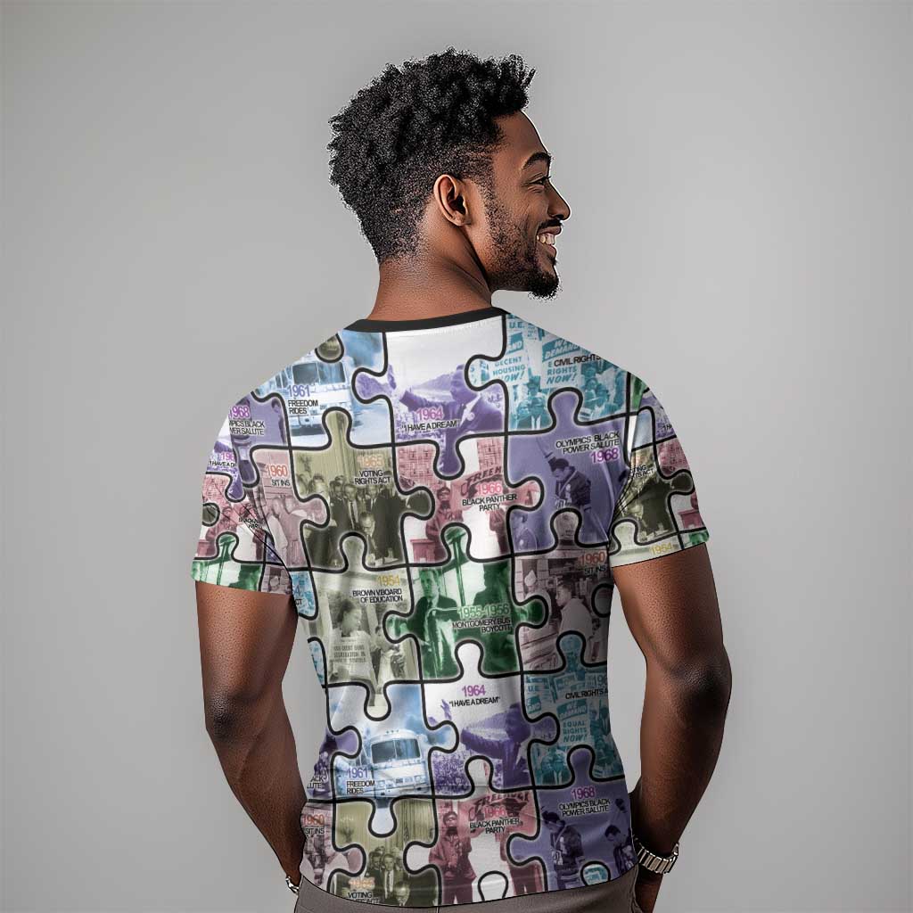 African American T shirt The Civil Rights Journey in Puzzle DT03