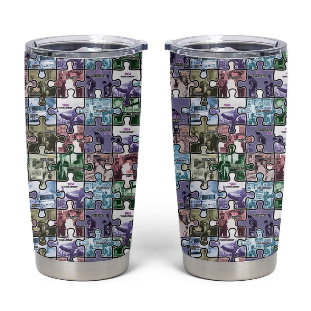 African American Tumbler Cup The Civil Rights Journey in Puzzle DT03