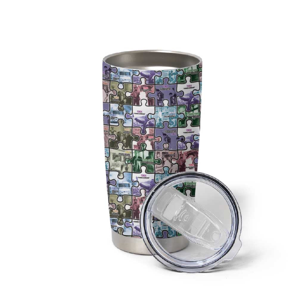 African American Tumbler Cup The Civil Rights Journey in Puzzle DT03