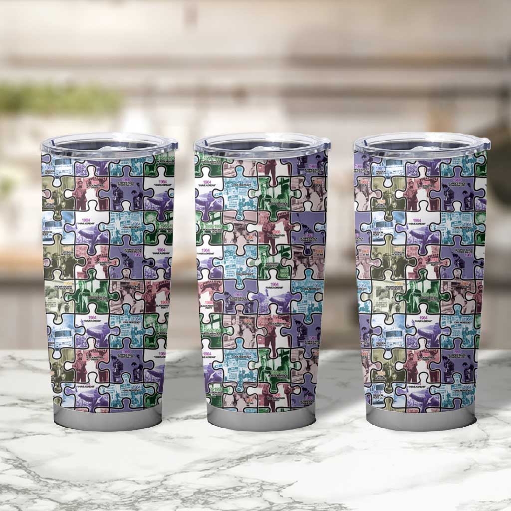African American Tumbler Cup The Civil Rights Journey in Puzzle DT03
