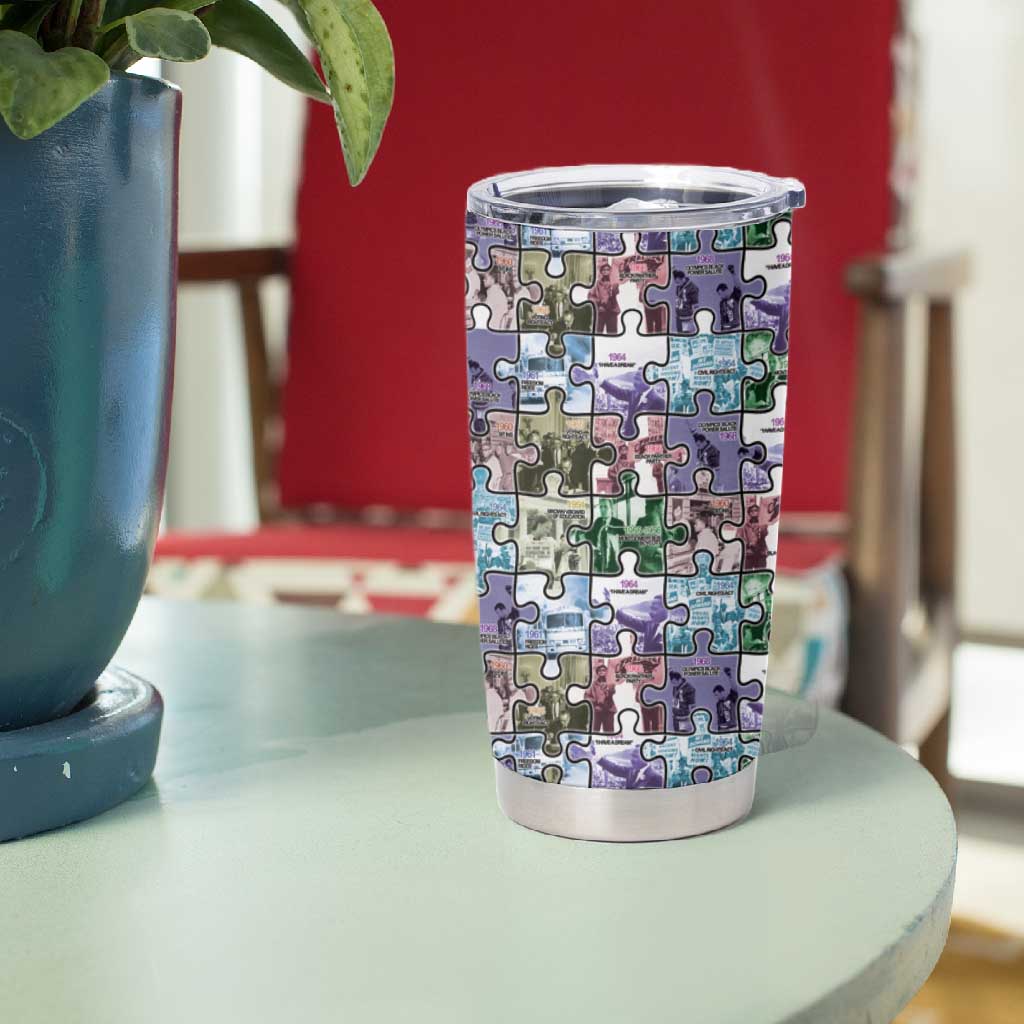 African American Tumbler Cup The Civil Rights Journey in Puzzle DT03