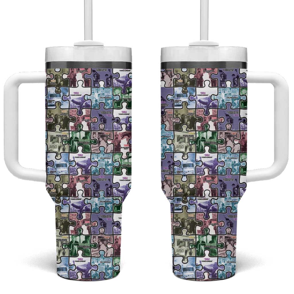 African American Tumbler With Handle The Civil Rights Journey in Puzzle DT03