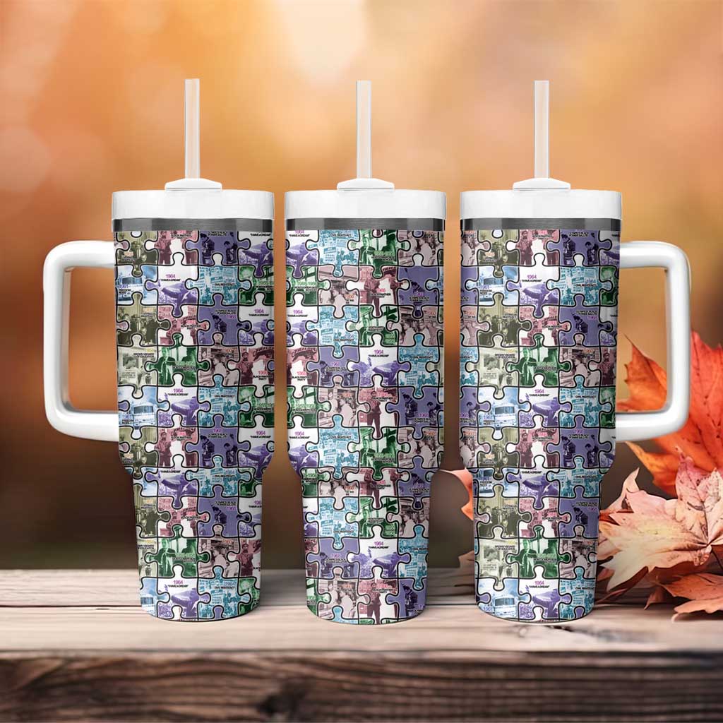 African American Tumbler With Handle The Civil Rights Journey in Puzzle DT03