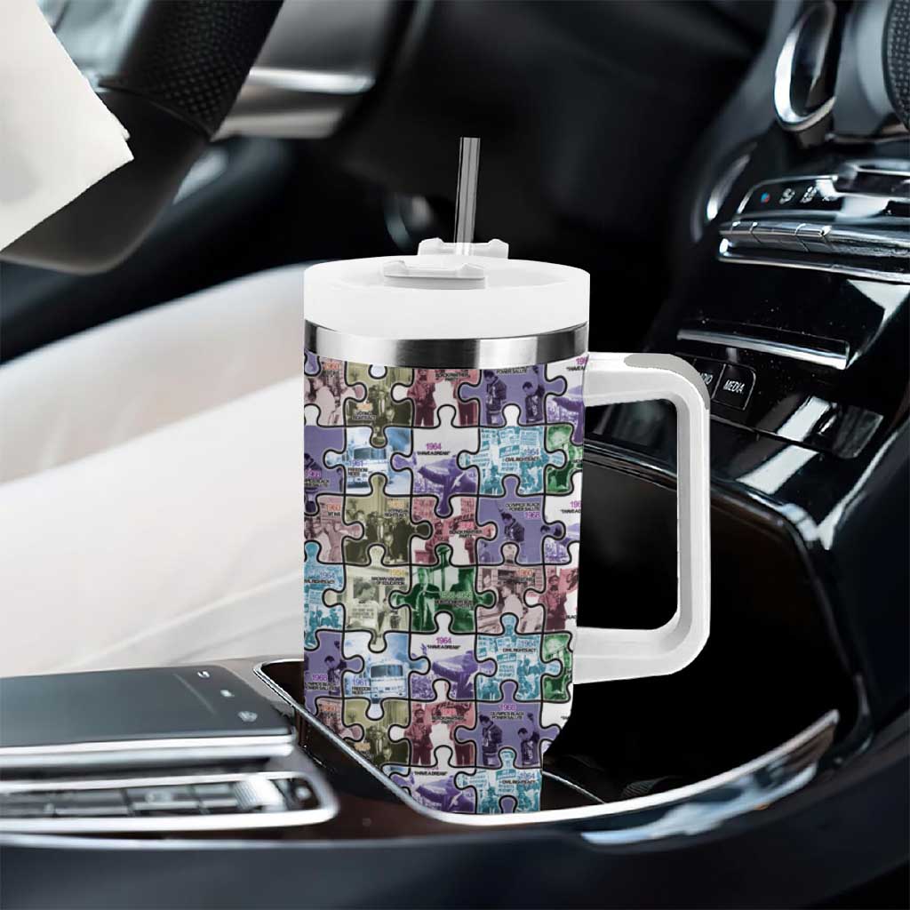 African American Tumbler With Handle The Civil Rights Journey in Puzzle DT03