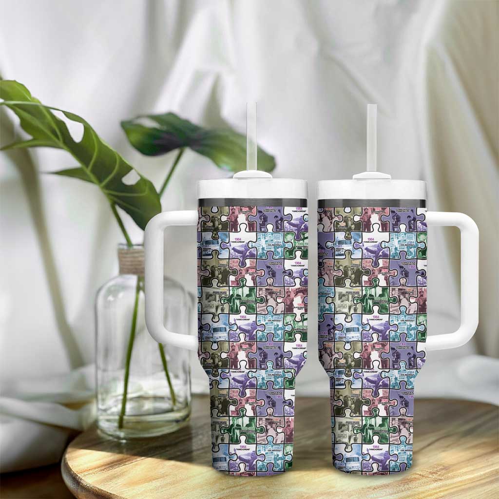 African American Tumbler With Handle The Civil Rights Journey in Puzzle DT03