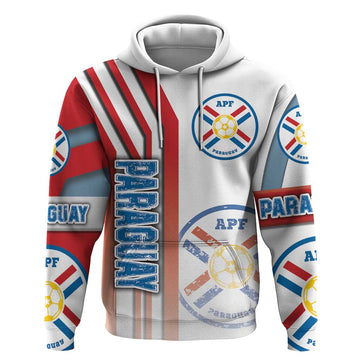 Paraguay Football Hoodie La Albirroja Soccer - Road To Champion DT03