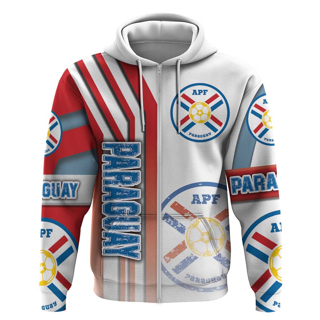 Paraguay Football Hoodie La Albirroja Soccer - Road To Champion DT03