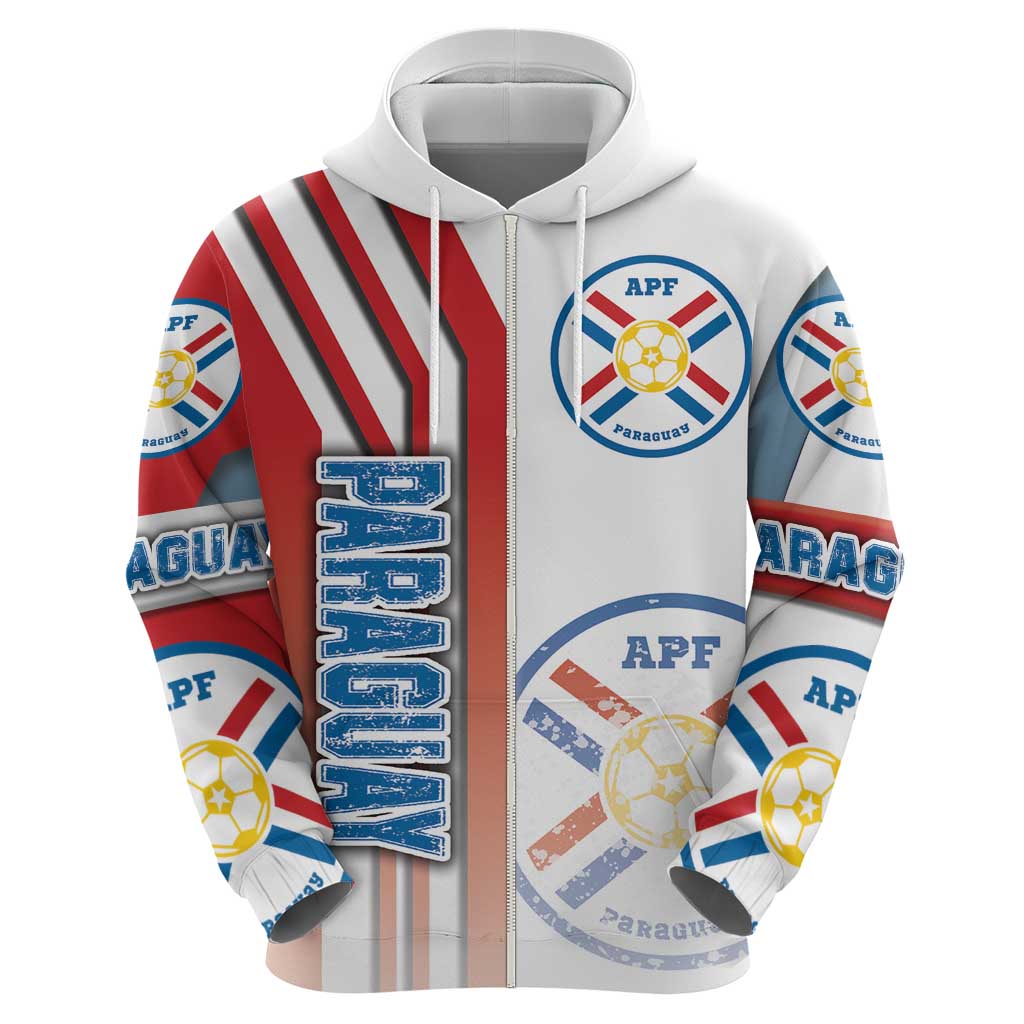 Paraguay Football Hoodie La Albirroja Soccer - Road To Champion DT03