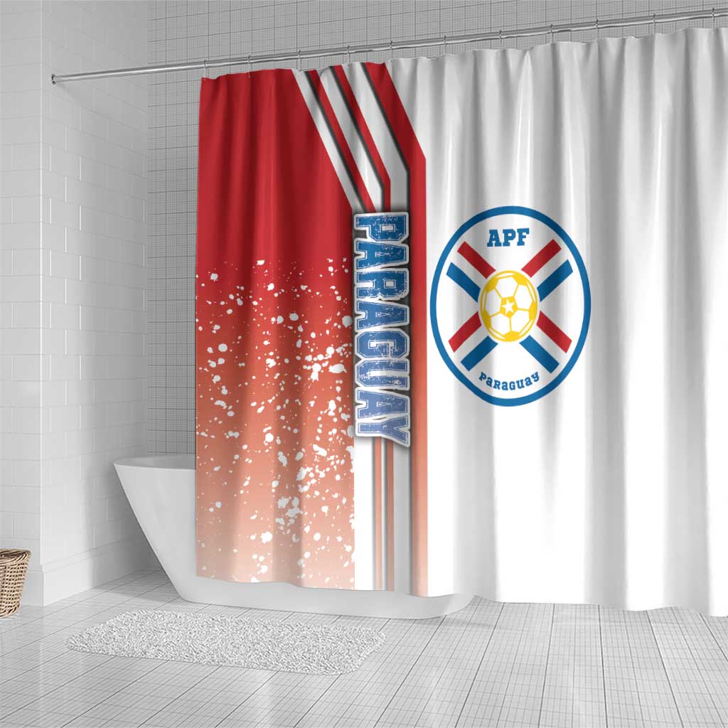 Paraguay Football Shower Curtain La Albirroja Soccer - Road To Champion DT03