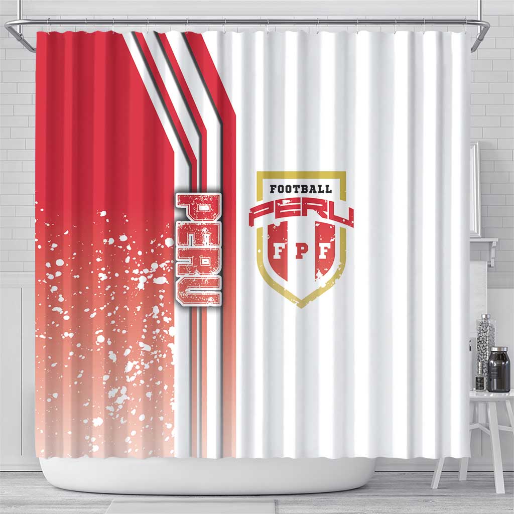 Peru Football Shower Curtain La Bicolor Soccer - Road To Champion DT03