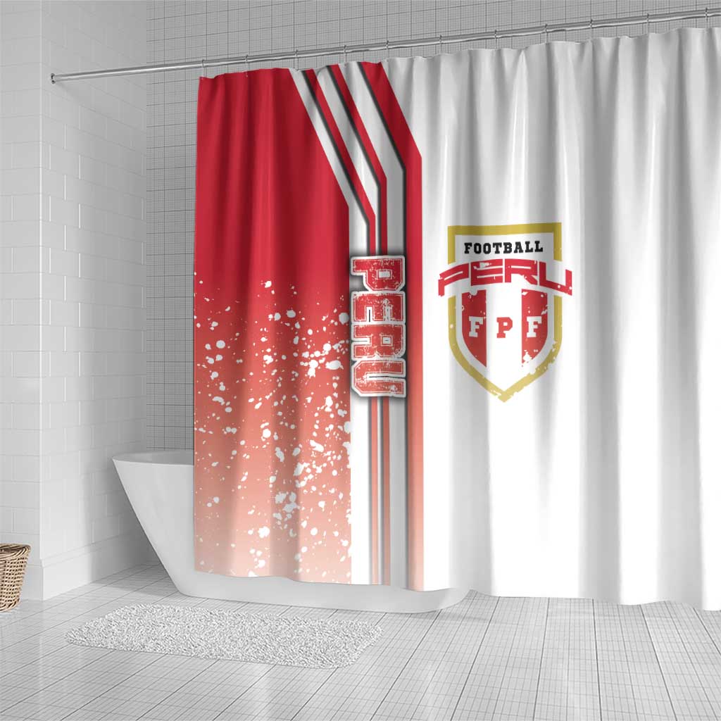 Peru Football Shower Curtain La Bicolor Soccer - Road To Champion DT03