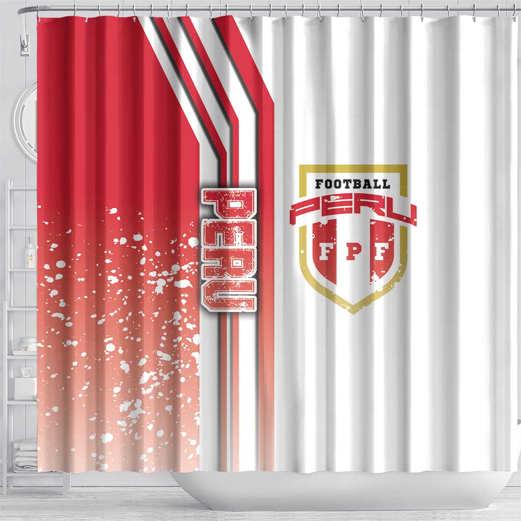 Peru Football Shower Curtain La Bicolor Soccer - Road To Champion DT03