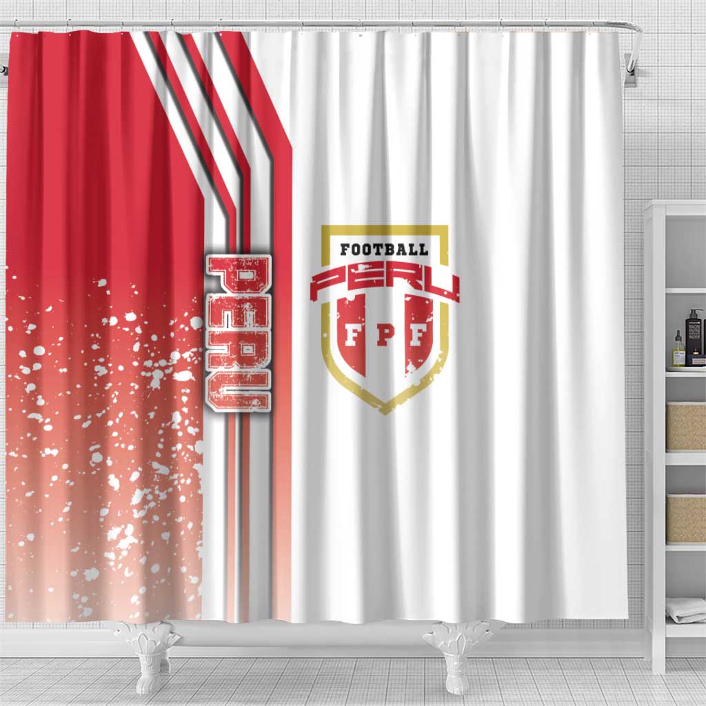 Peru Football Shower Curtain La Bicolor Soccer - Road To Champion DT03