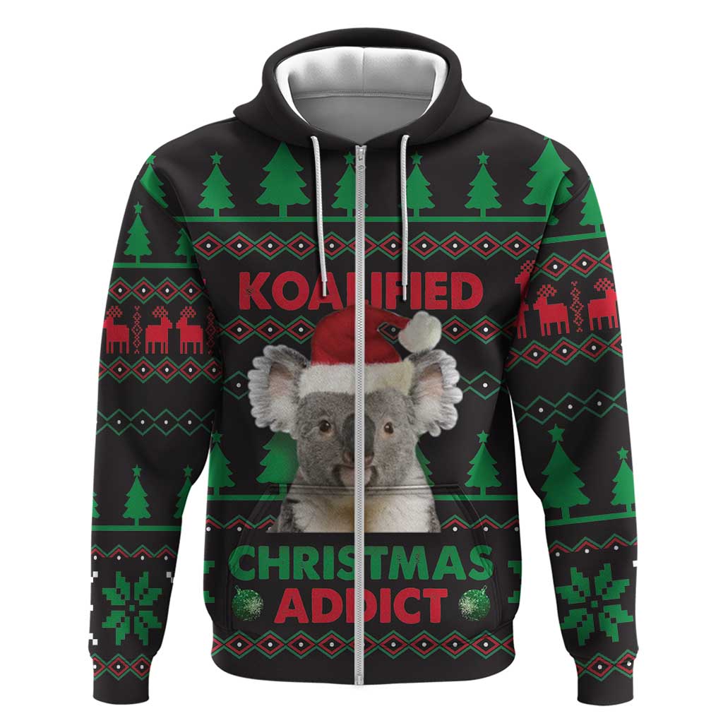 Cute Koala Hoodie Koalified Christmas Addict DT03