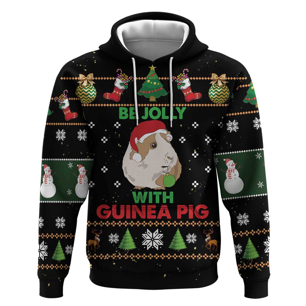 Guinea Pig Christmas Hoodie Be Jolly With Guinea Pig DT03