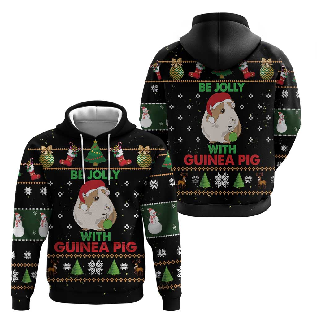 Guinea Pig Christmas Hoodie Be Jolly With Guinea Pig DT03