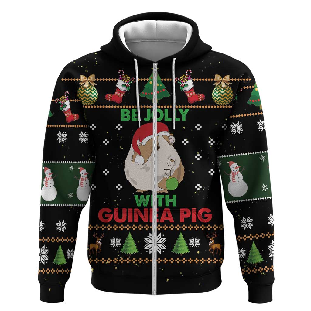 Guinea Pig Christmas Hoodie Be Jolly With Guinea Pig DT03