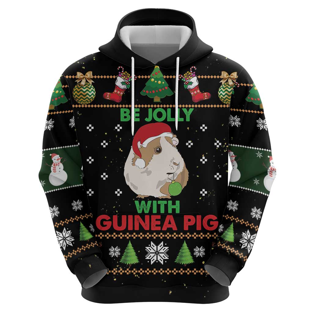 Guinea Pig Christmas Hoodie Be Jolly With Guinea Pig DT03