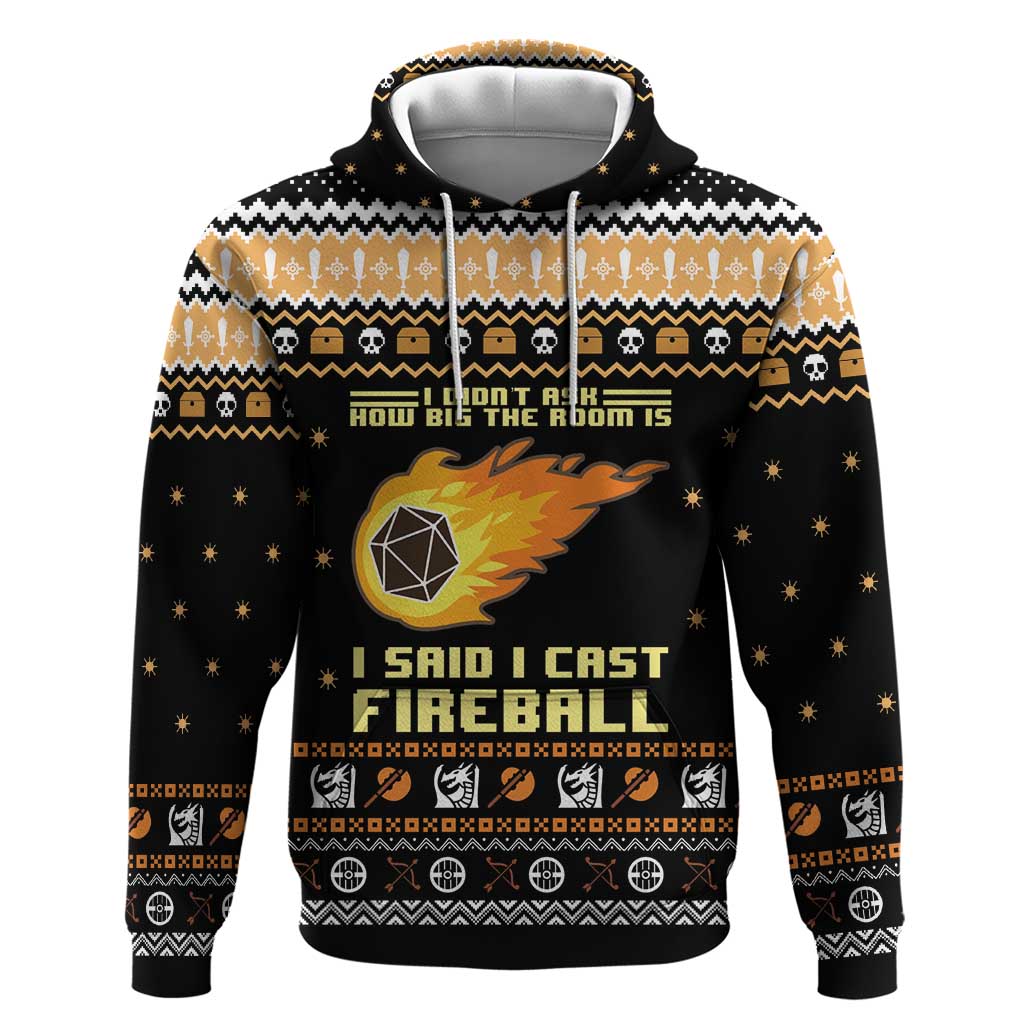 I Said I Cast Fireball Christmas Hoodie I Said I Cast Fireball DT03