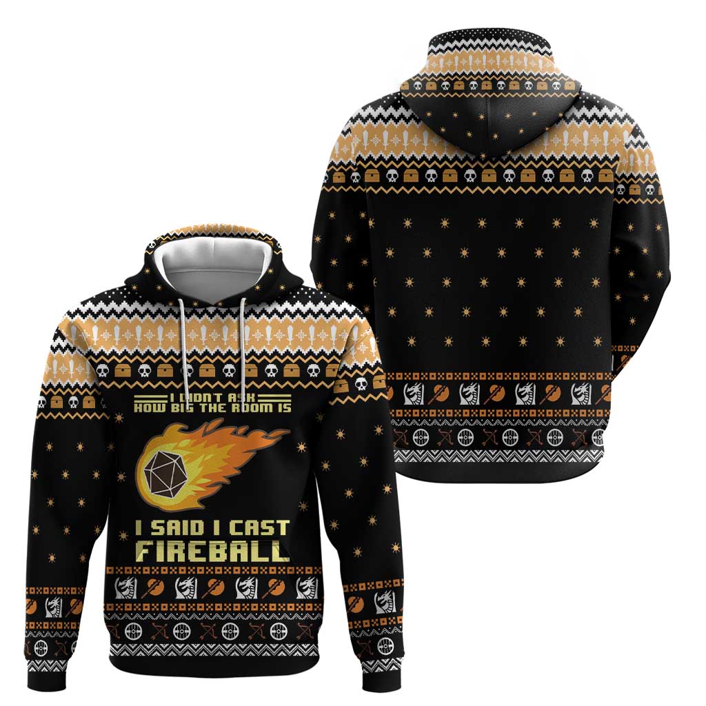 I Said I Cast Fireball Christmas Hoodie I Said I Cast Fireball DT03