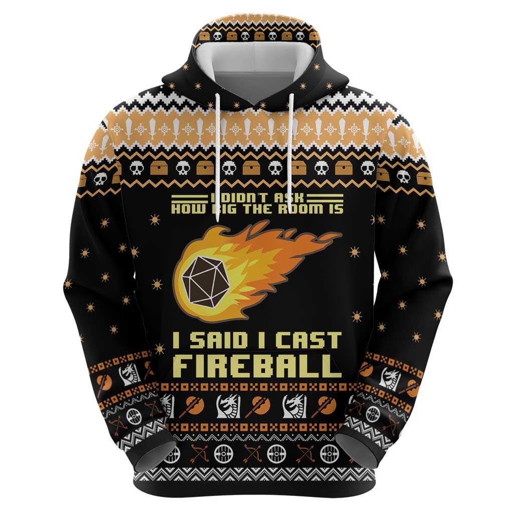 I Said I Cast Fireball Christmas Hoodie I Said I Cast Fireball DT03