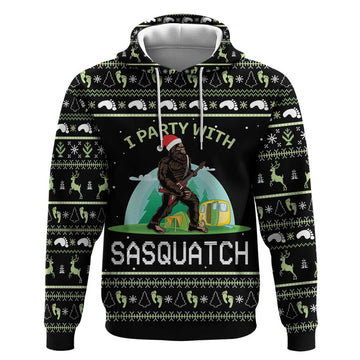 I'm Party With Sasquatch Camping Hoodie I'm Party With Sasquatch DT03