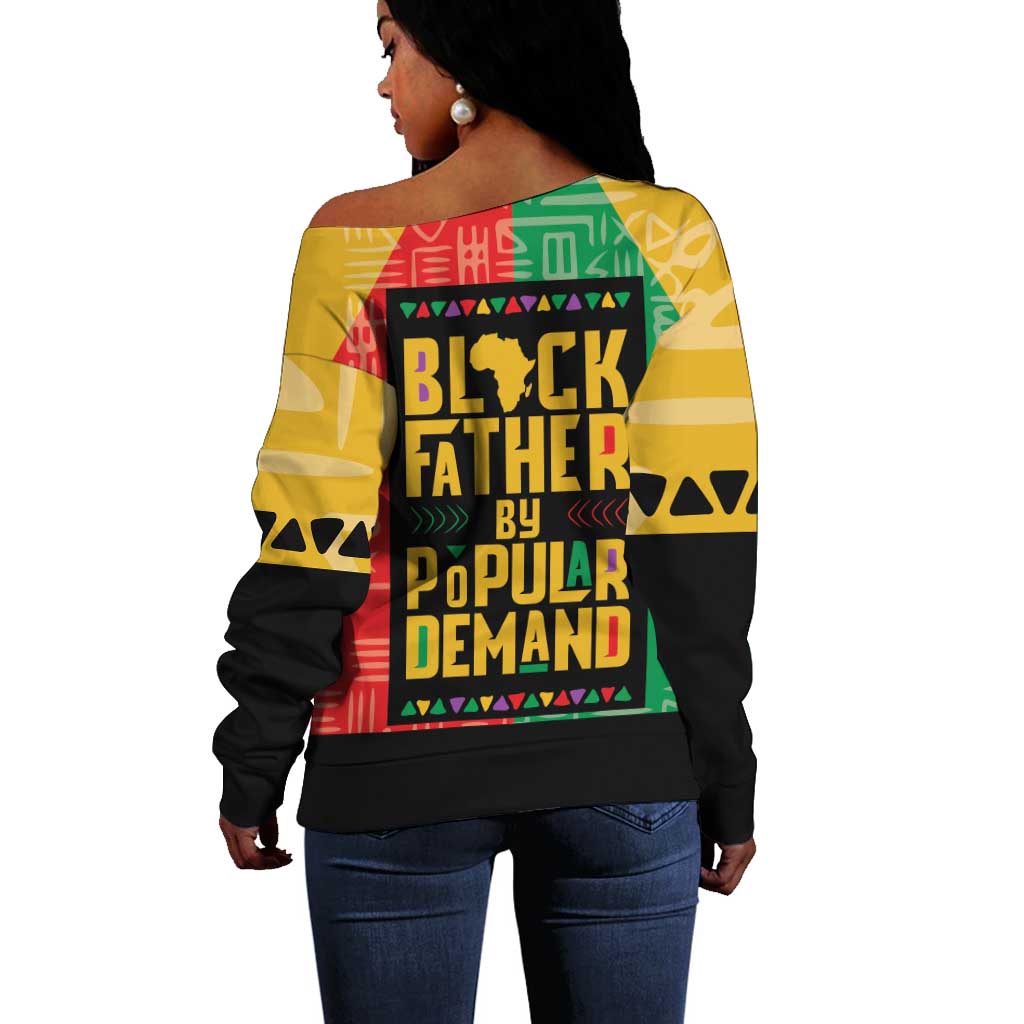 Black Father By Popular Demand Off Shoulder Sweater African Art DT03