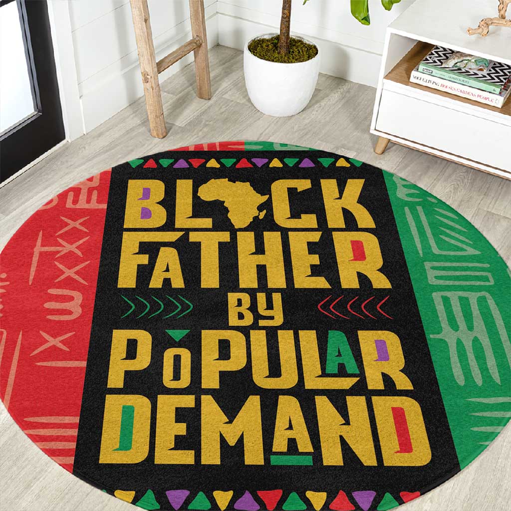 Black Father By Popular Demand Round Carpet African Art DT03