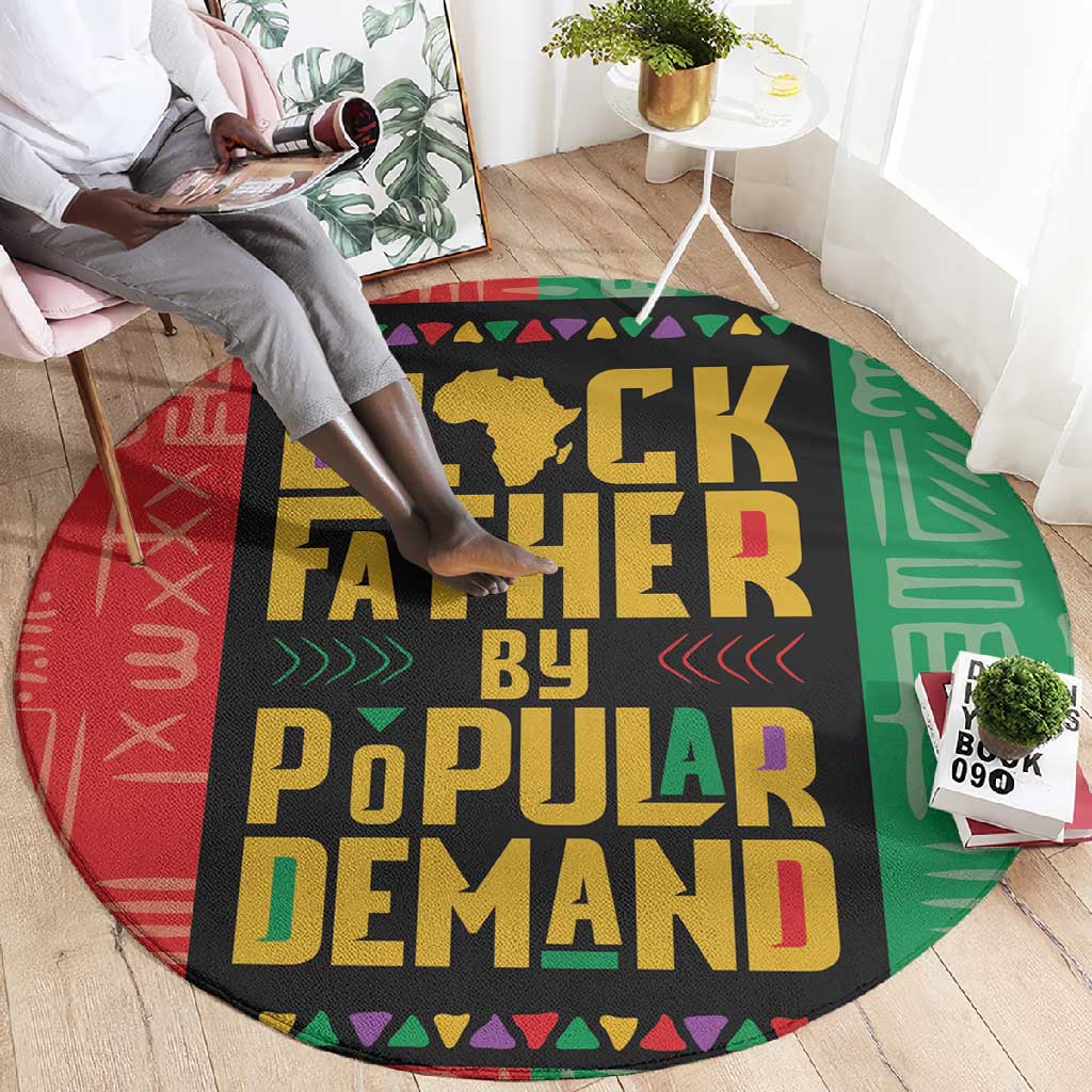 Black Father By Popular Demand Round Carpet African Art DT03