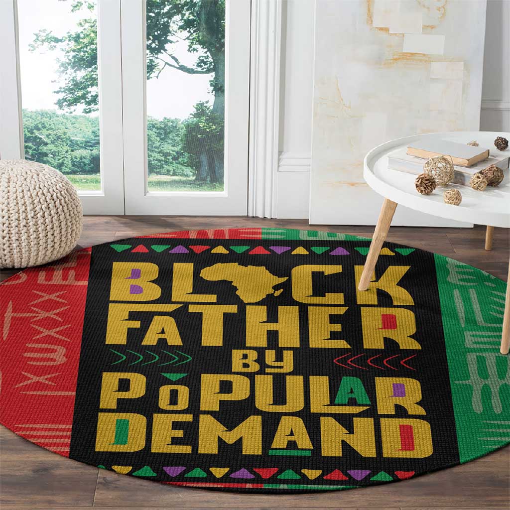 Black Father By Popular Demand Round Carpet African Art DT03