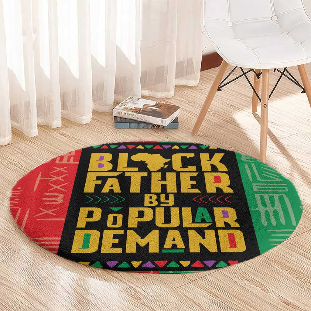 Black Father By Popular Demand Round Carpet African Art DT03