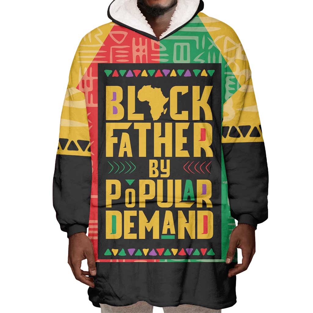 Black Father By Popular Demand Wearable Blanket Hoodie African Art DT03