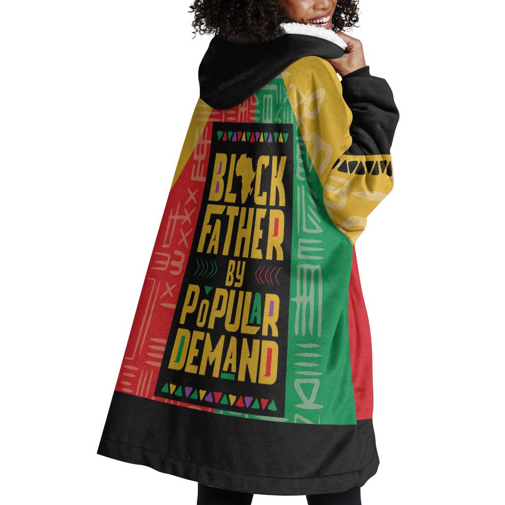 Black Father By Popular Demand Wearable Blanket Hoodie African Art DT03