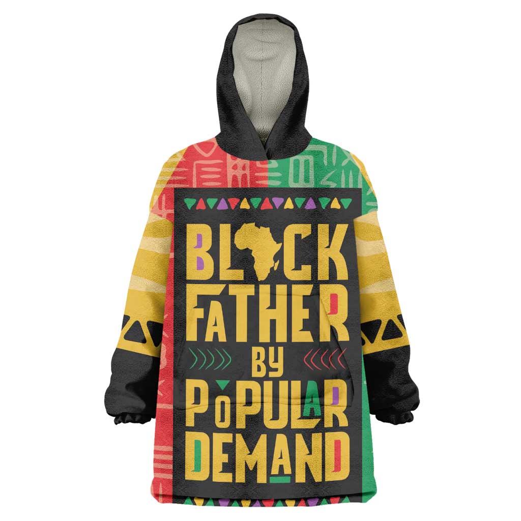 Black Father By Popular Demand Wearable Blanket Hoodie African Art DT03