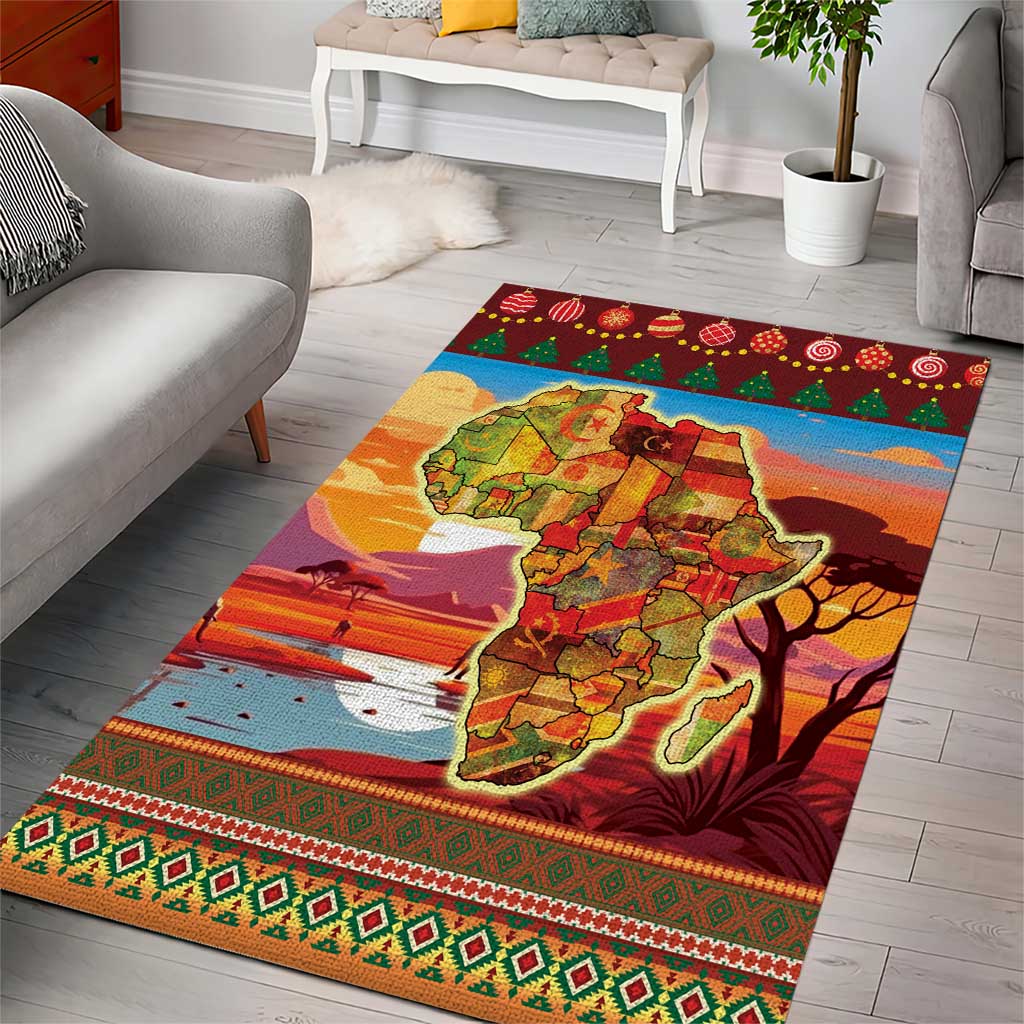 African Christmas Area Rug Afro Heritage and Celebrated DT03