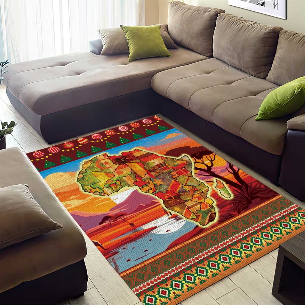 African Christmas Area Rug Afro Heritage and Celebrated DT03