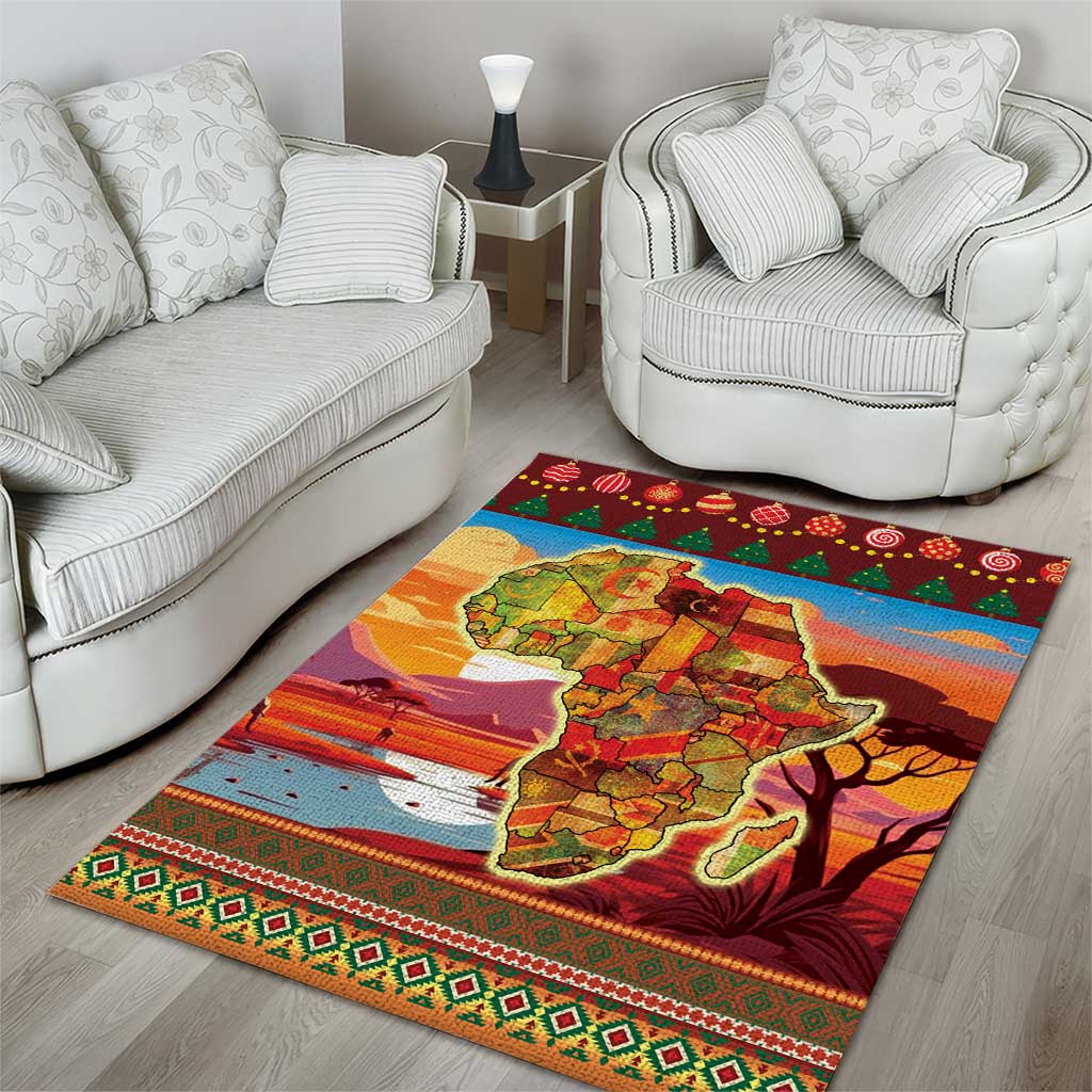 African Christmas Area Rug Afro Heritage and Celebrated DT03