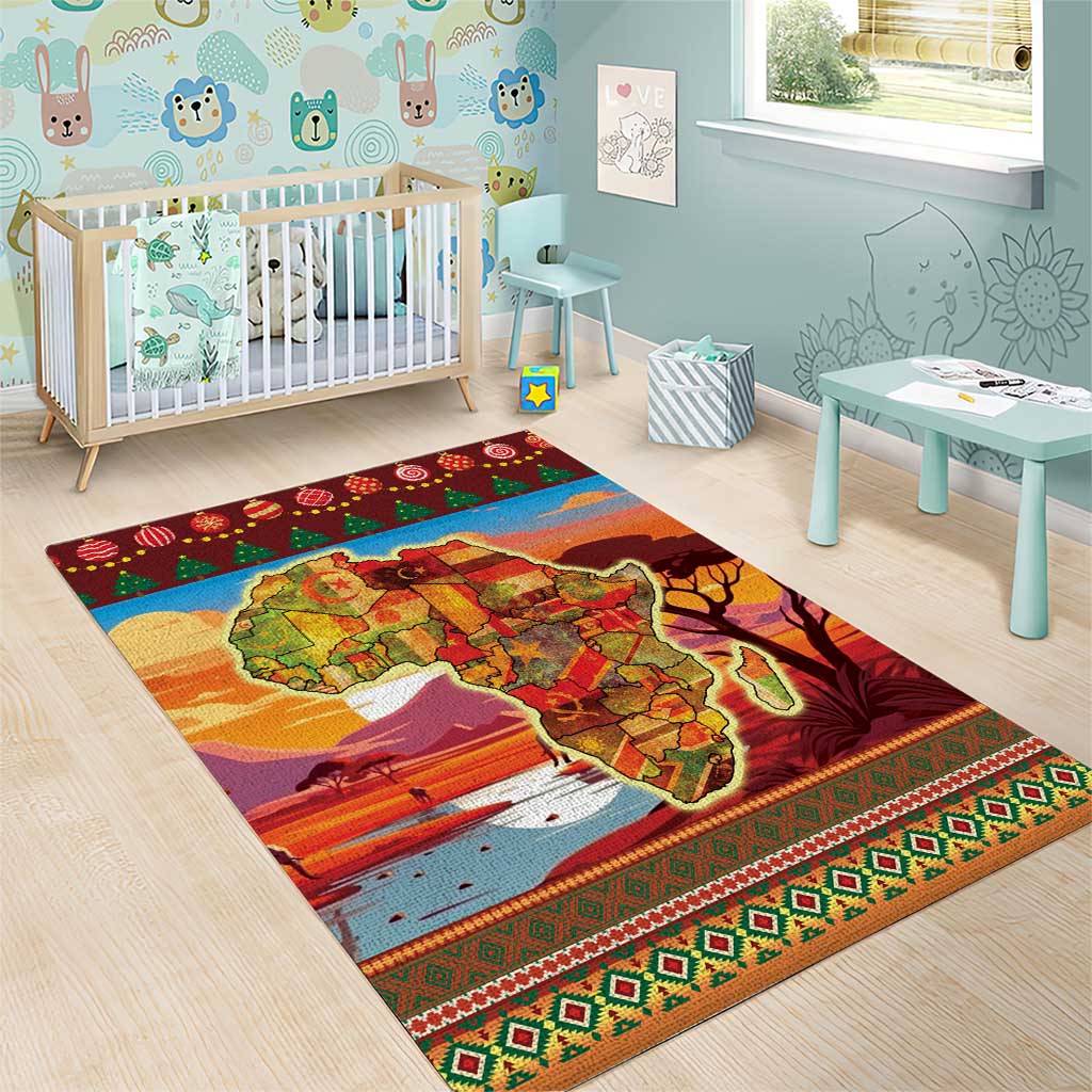 African Christmas Area Rug Afro Heritage and Celebrated DT03