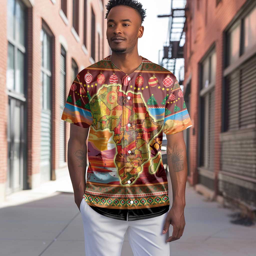 African Christmas Baseball Jersey Afro Heritage and Celebrated DT03