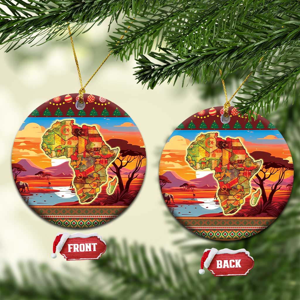 African Heritage and Celebrated Christmas Ceramic Ornament DT03
