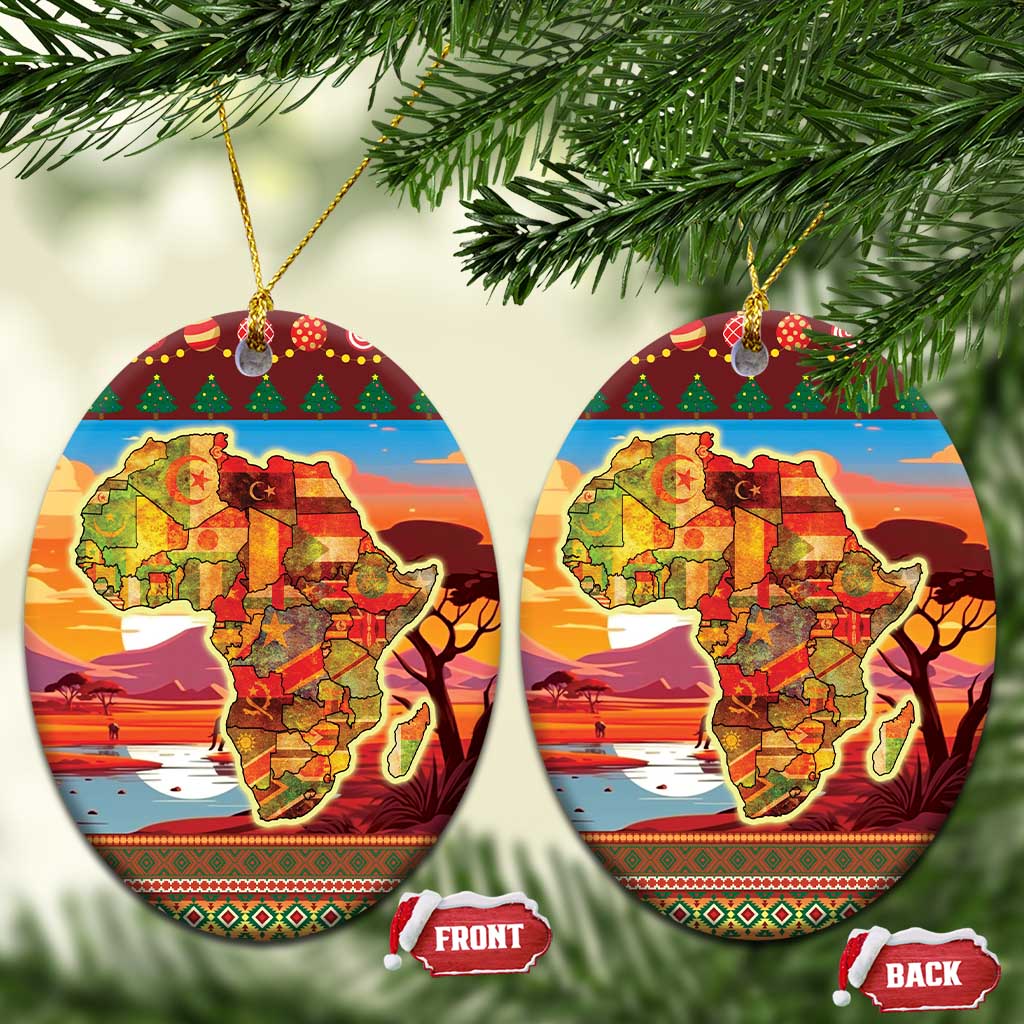 African Heritage and Celebrated Christmas Ceramic Ornament DT03